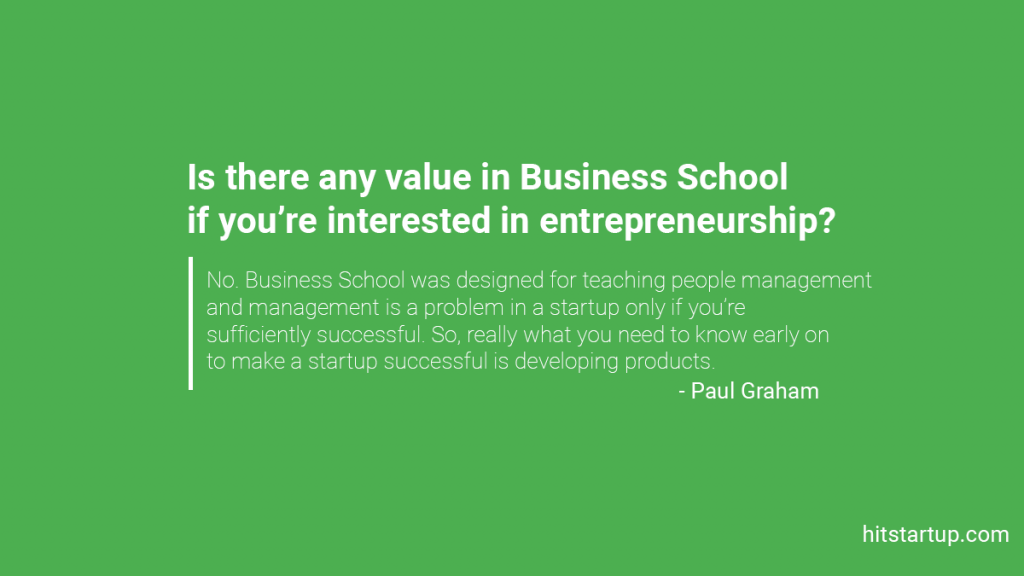 Paul Graham on Business School